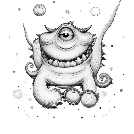 Cute Dainty Mike And Sully With Octobers Birth Star And Junes Birth Star