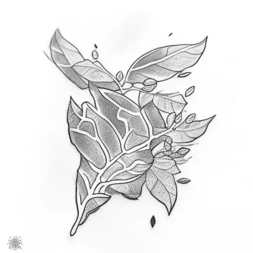 Olive Leaf Tattoo Design Under The Collarbone