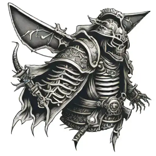 Skeleton Samurai Standing