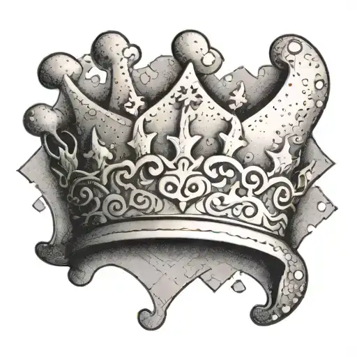 Crown Inside A Puzzle Piece Featuring