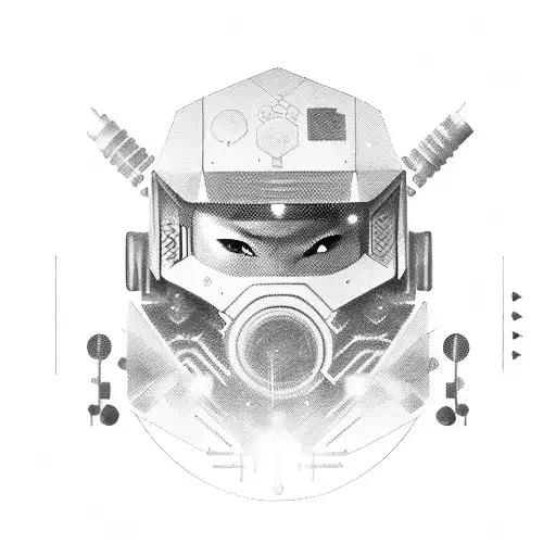 Create A Futuristic Cyborg Samurai With Circuitry Details And Mechanical Limbs