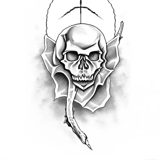 Skull Eating Human Heart