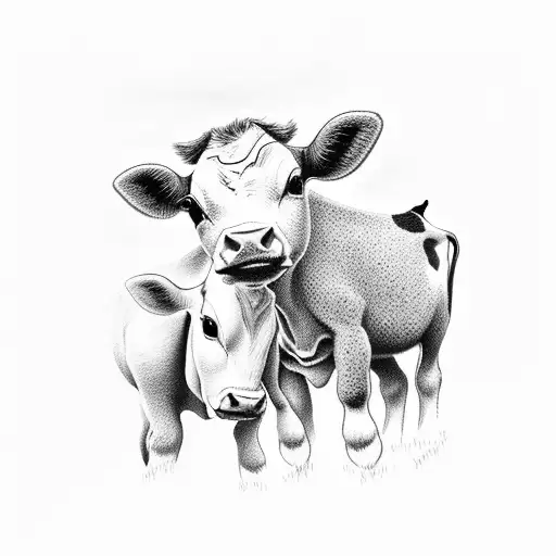 Baby Cow In A Mussel