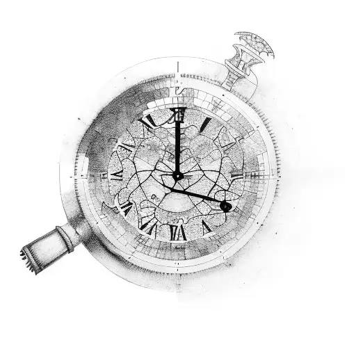 Madagascar Map With Compas And Clock And Pipe And Knife And Spade