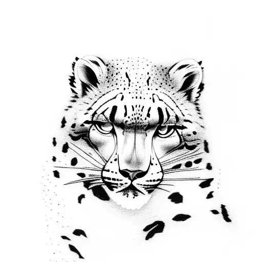 Fierce Snow Leopard On Top Of A Mountain