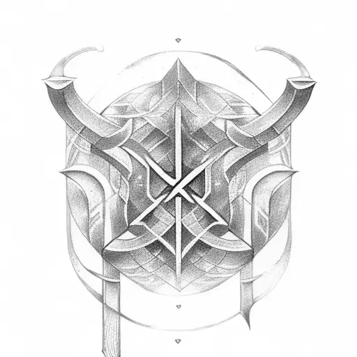 Nordic Runes Back Tattoo That Follow The Spine