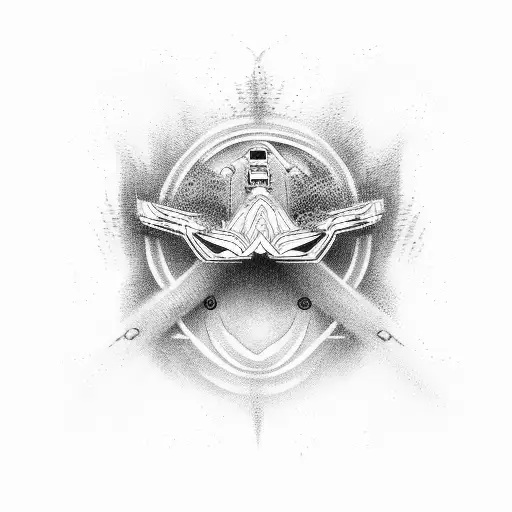 An It Symbol Intertwined With A Jet Ski Racing Through Waves