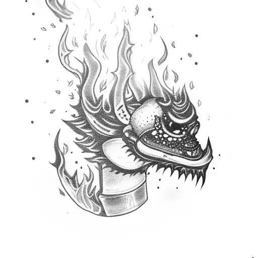 Chef Knife With Fire