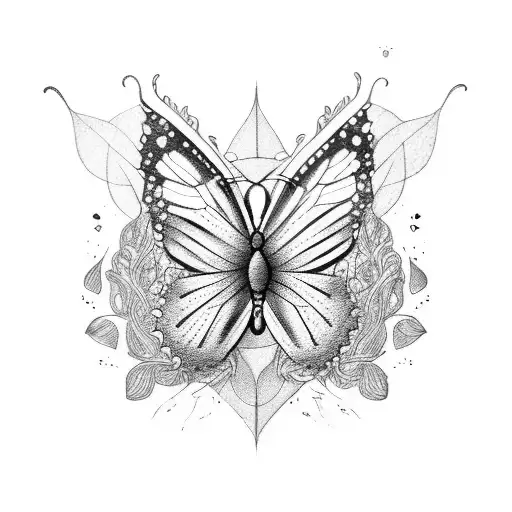 Butterfly Flowers And Aquarius