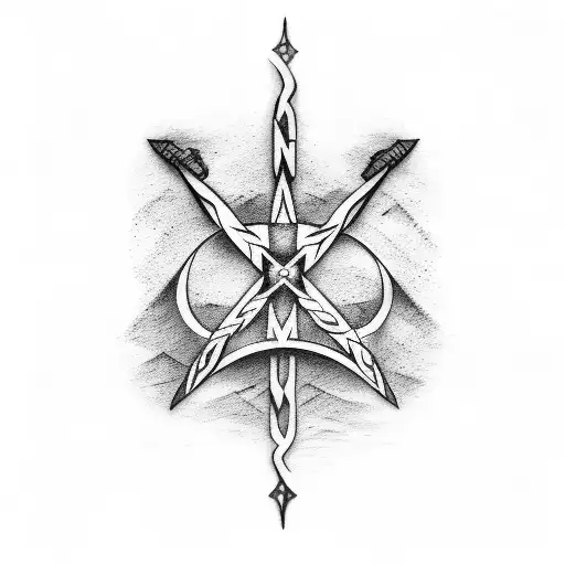 Nordic Runes Back Tattoo That Follows The Spine In The Shape Of The North Star