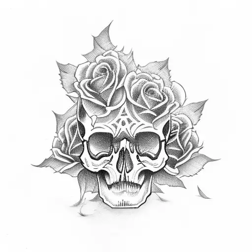 Shakales Roses Skull