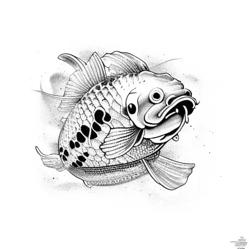 A Face With A Koi Fish On It