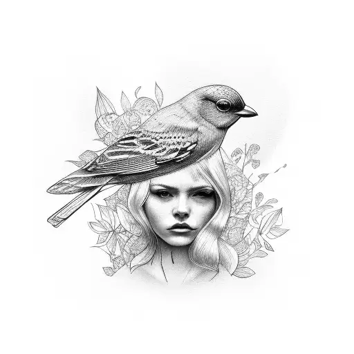 A Face With A Bird On It