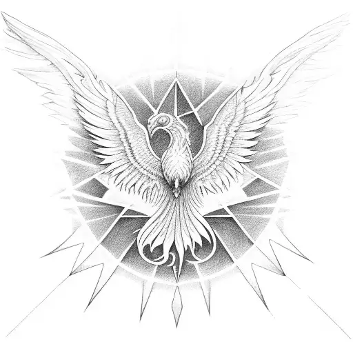 Phoenix Flying Out Of Straight Line