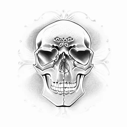 Handcuff Roses Skull