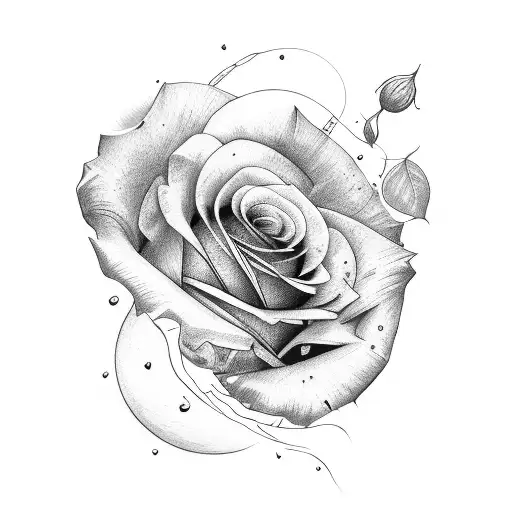 Rose With Hourglass