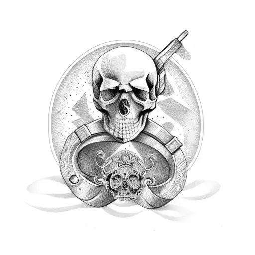 Freedom Handcuff With Skull