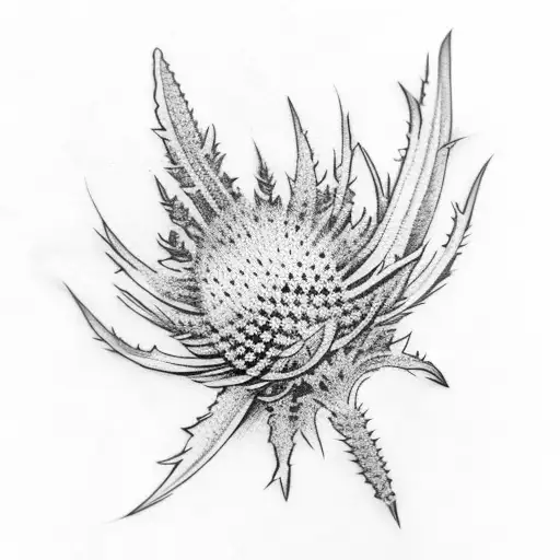 Thistle And Scottish Flag