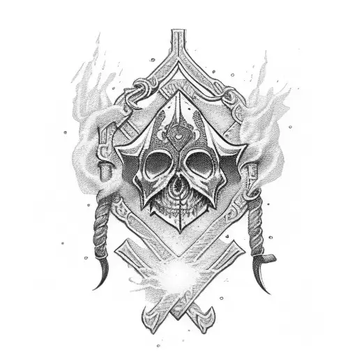 Ace Of Spades Card With Rope