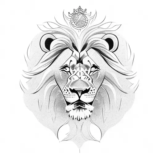 Lion Emerging From The Seal Of Solomon