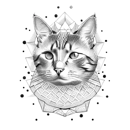 Cat Lying In Top Of Waffle Cone