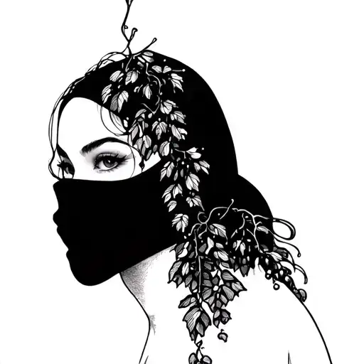 Wisteria Side Profile Female Ninja