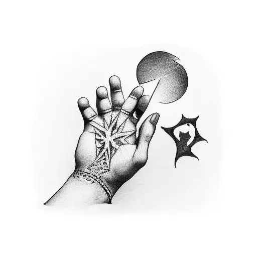 Witch Hand Holding A Blank Card