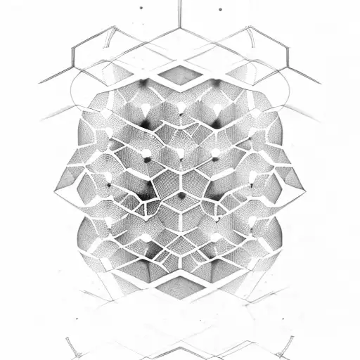 Hexagonal Beehive Background With Human Bee Hybrid Leg