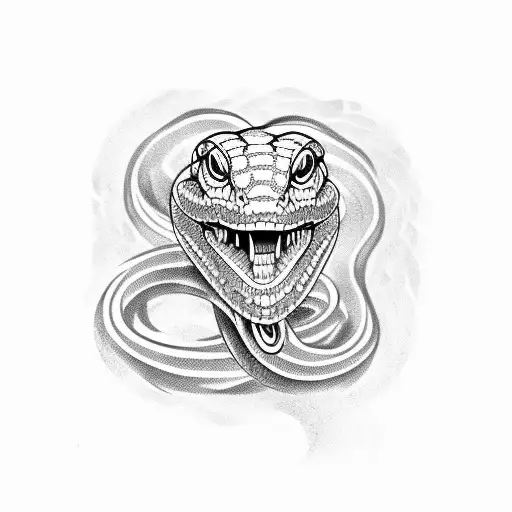 Snake Head Showing Vangs