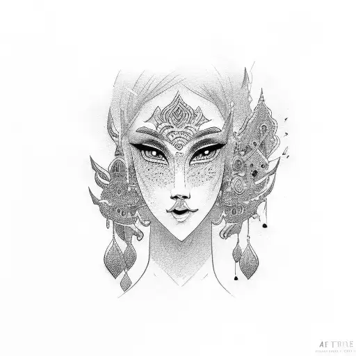 Female Face In Thai Style