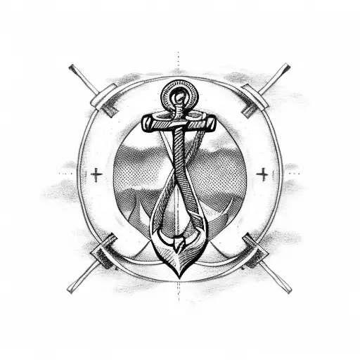 Anchor With Crossed Cannons Usn