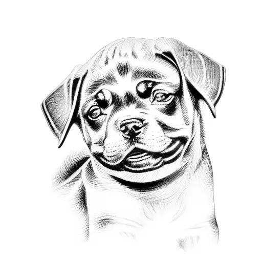 Newborn Baby Girl With A Rottweiler