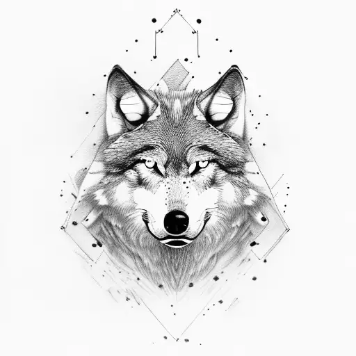 Angry Male Wolf Protecting Their Pups