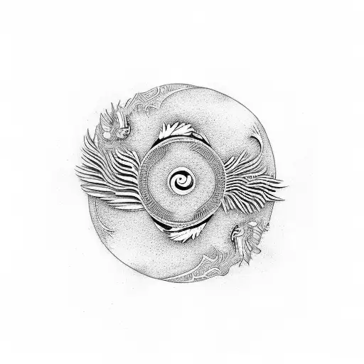 Ying Yang With Phoenix