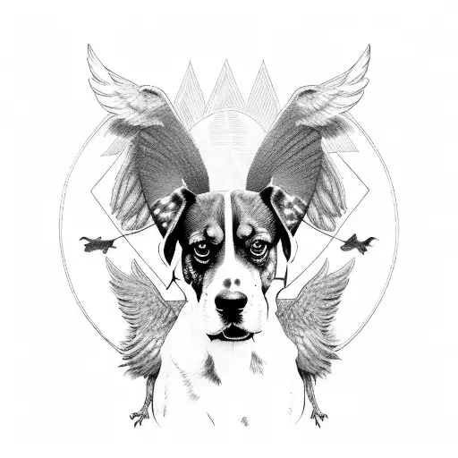 Beagle Hunting Dog With Angie Wings With Hunter