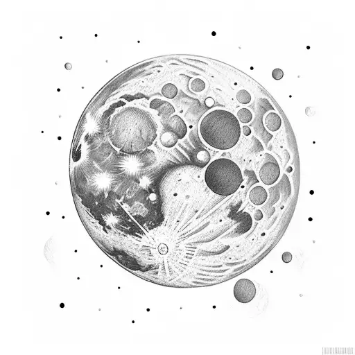 Moon With Diamond Shape