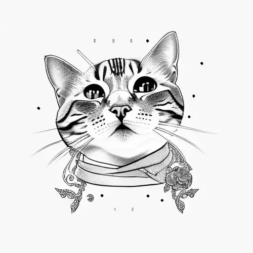 A Bud Tender With A Cat Sitting On Their Shoulder