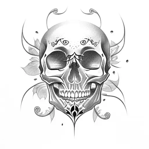 Skull With Roses