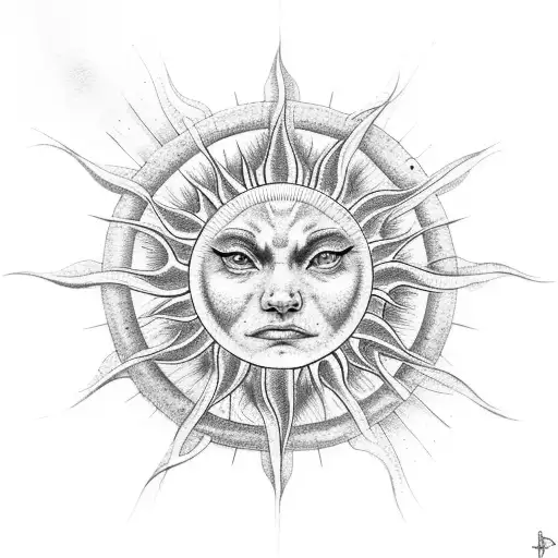 Spiral Sun With A Sea