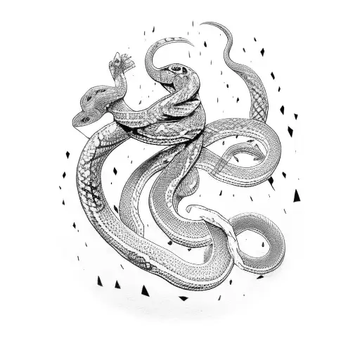 Women With Snake Around Her Body