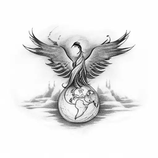 An Optimistic Lawyer Symbolized By A Phoenix Rising From The Ashes