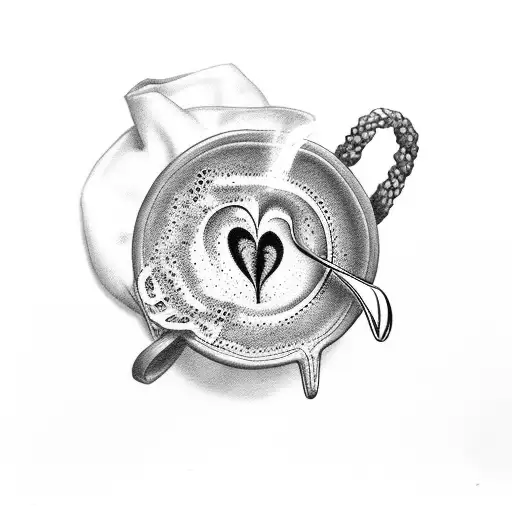 Coffee Cup With Sugar Bag