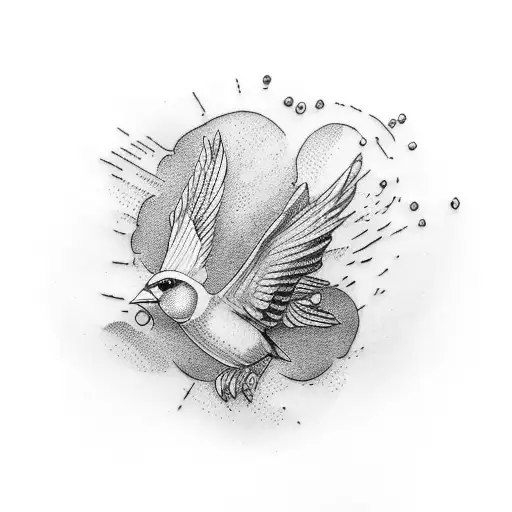 Bird Flying With Bomb