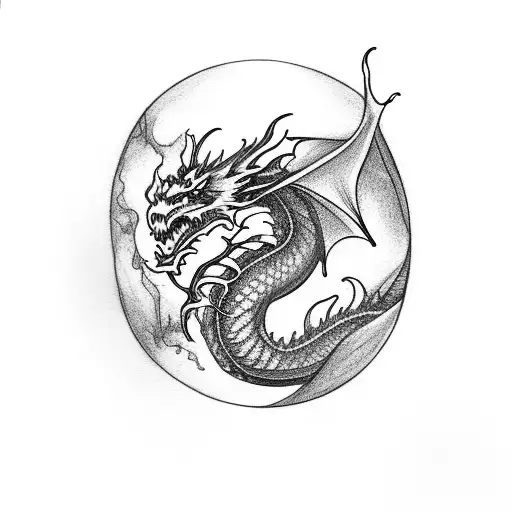 Dragon With Magic Ball