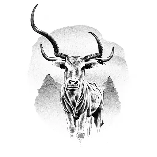 Western Texas Longhorn And Western Boot