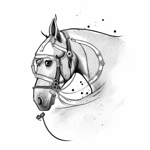 Arab Soldier In War With His Horse And With His Swoed