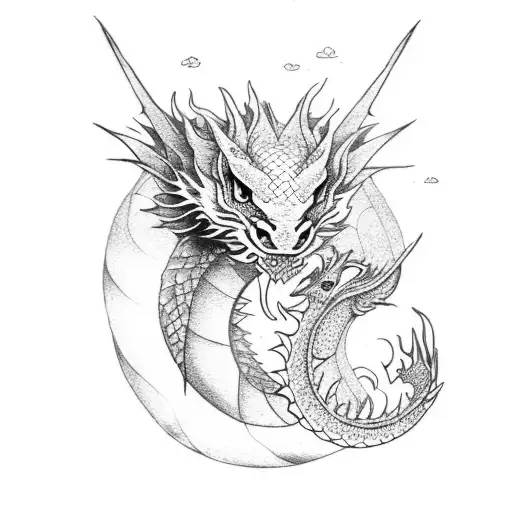 Dragon And Half Moon