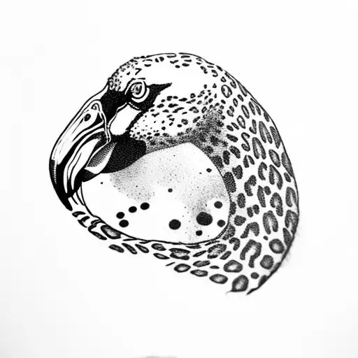 Flamingo With Leopard Spots