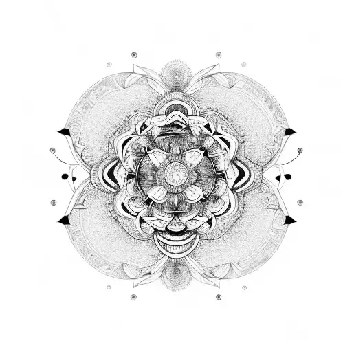 An Intricate Mandala Design Incorporating Elements Of Nature And Iconic Landmarks