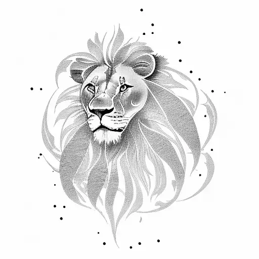 Lion And Japanese Gold Fish